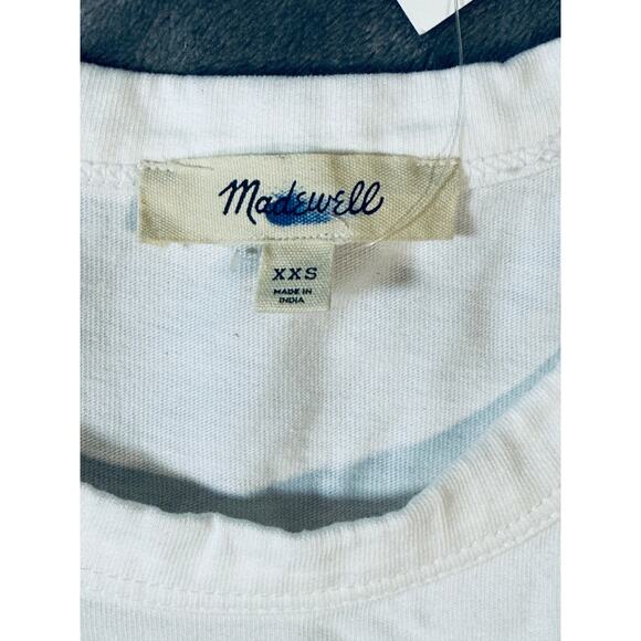 NWT Madewell The Perfect Crewneck Tee in Cotton Eyelet White Size XXS Causal - Picture 4 of 9